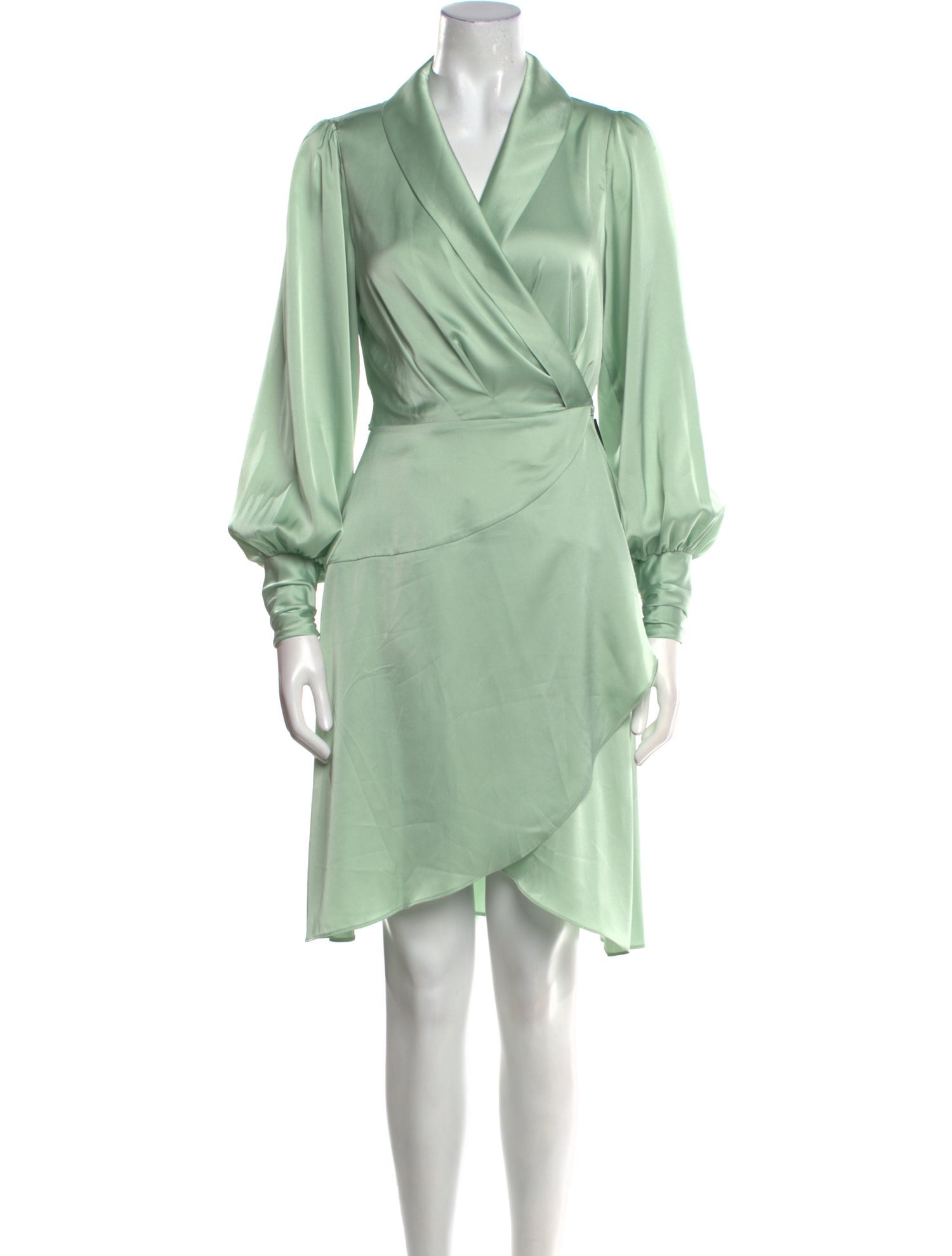 White One Collection V-Neck Knee-Length Dress