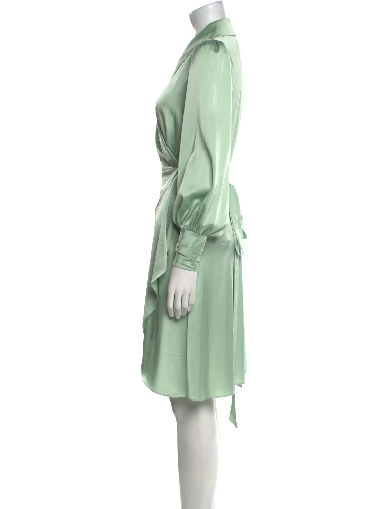 White One Collection V-Neck Knee-Length Dress