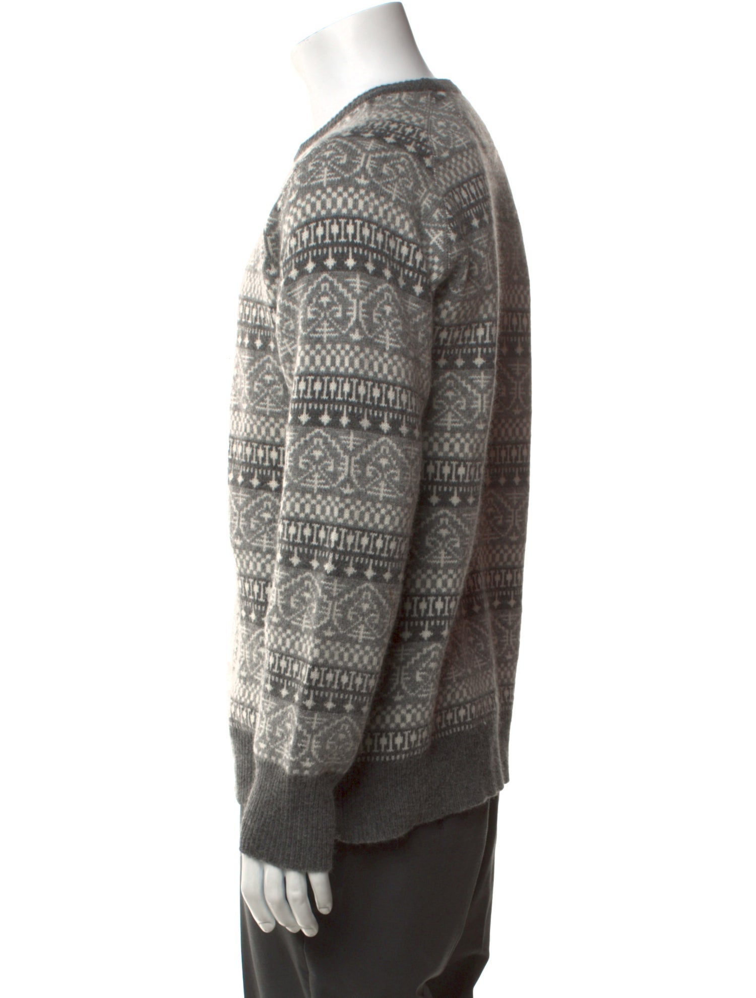 White Mountaineering Wool Patterned Pullover