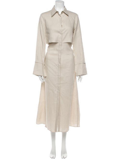 White Story Linen Long Dress w/ Tags White