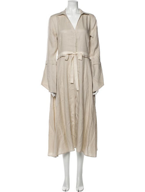 White Story Linen Long Dress w/ Tags White