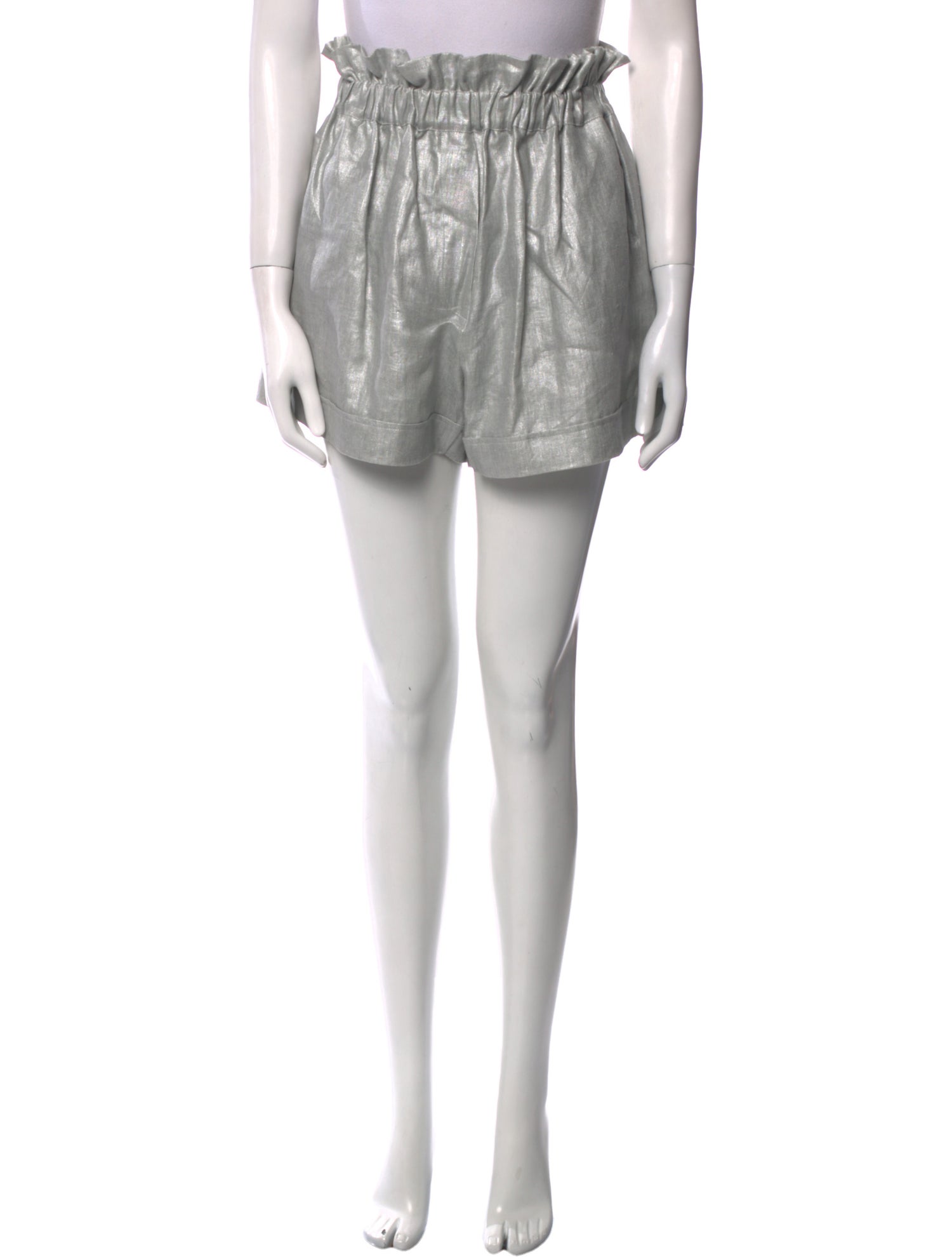 White Story Linen Mini Shorts