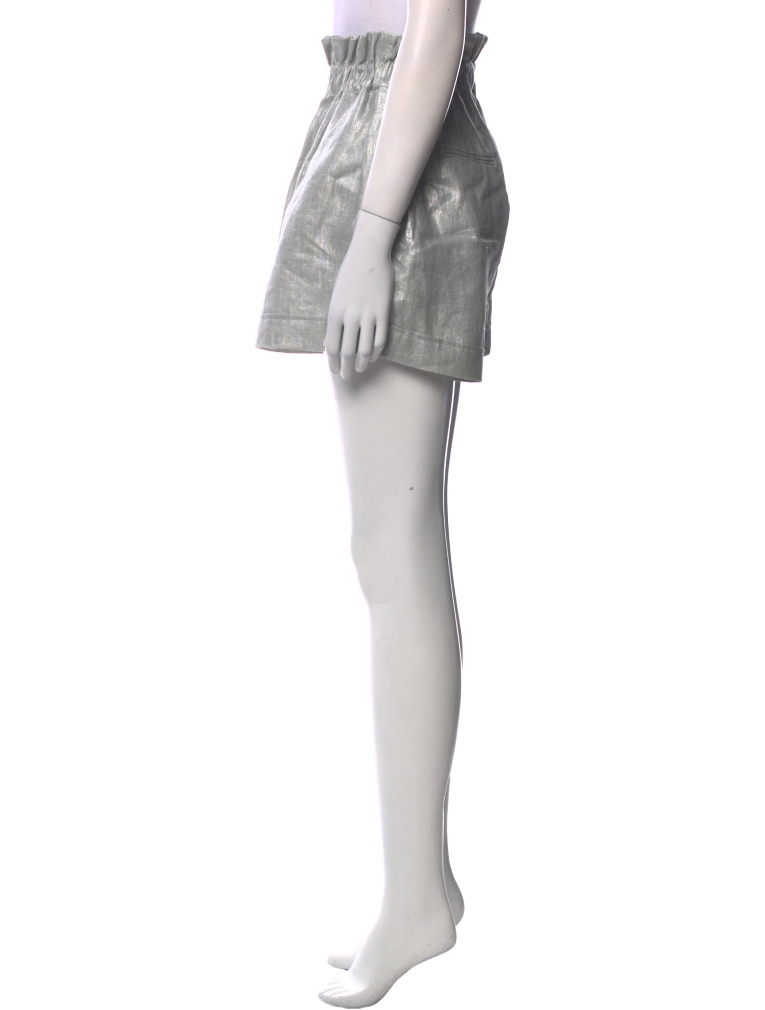 White Story Linen Mini Shorts