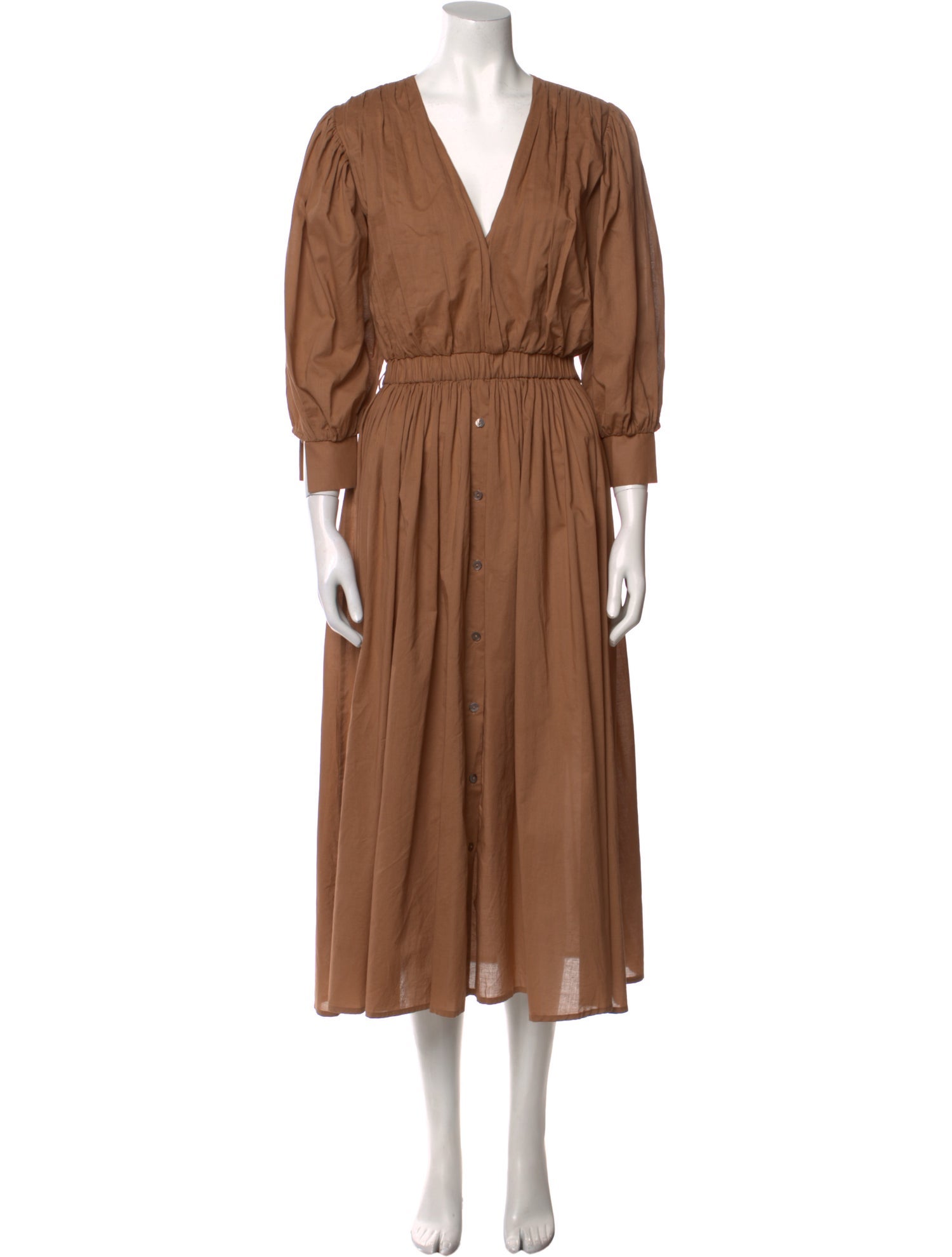 White Story V-Neck Long Dress