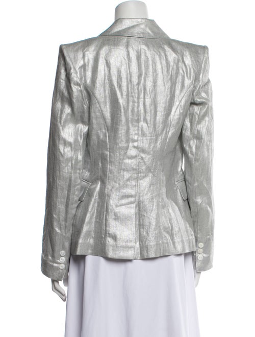 White Story Linen Printed Blazer
