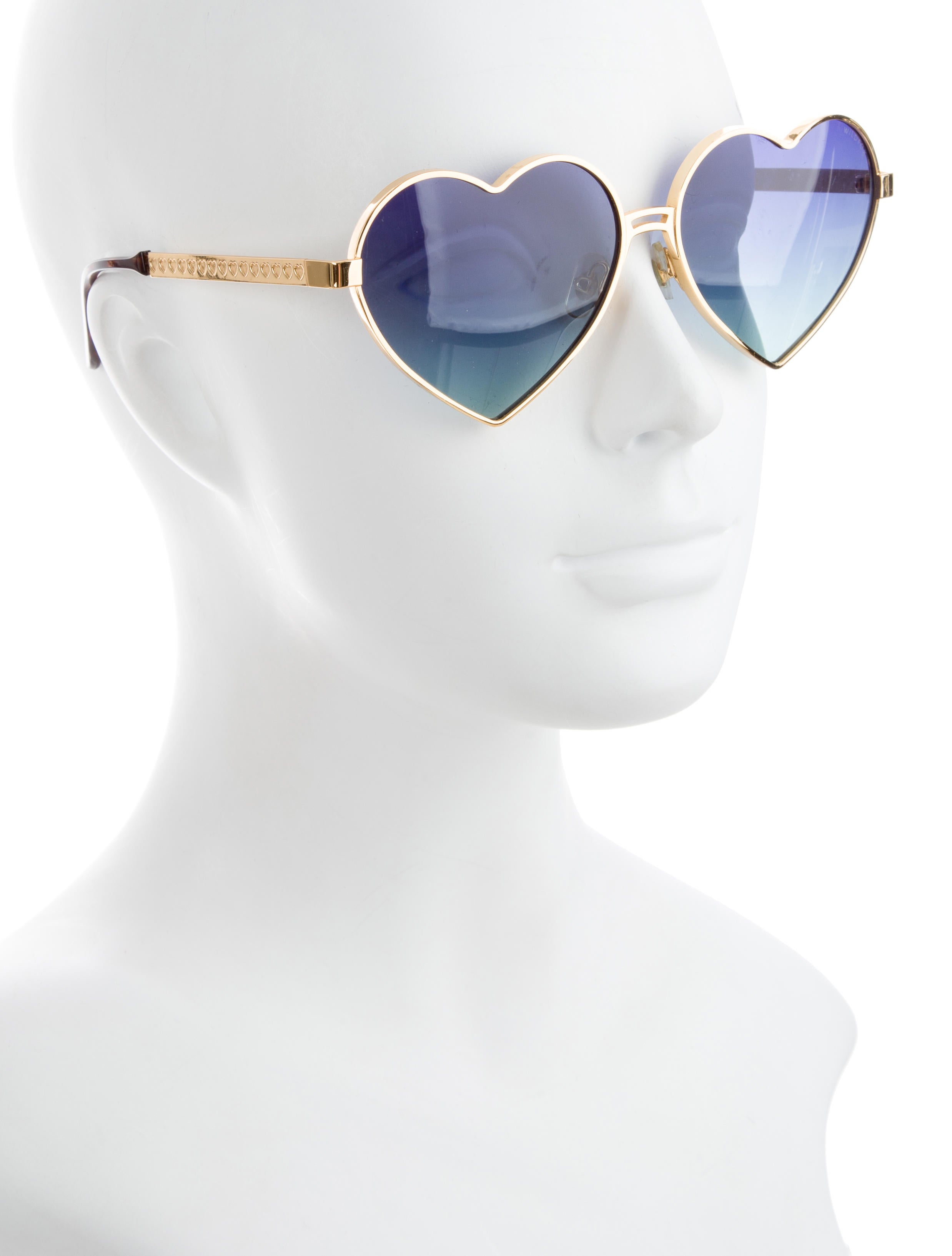 Wildfox Lolita Heart-Shaped Sunglasses - Gold Sunglasses  display picture 1