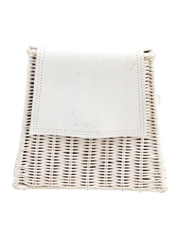 Pre-owned Wicker Wings Wicker Clutch In Neutral