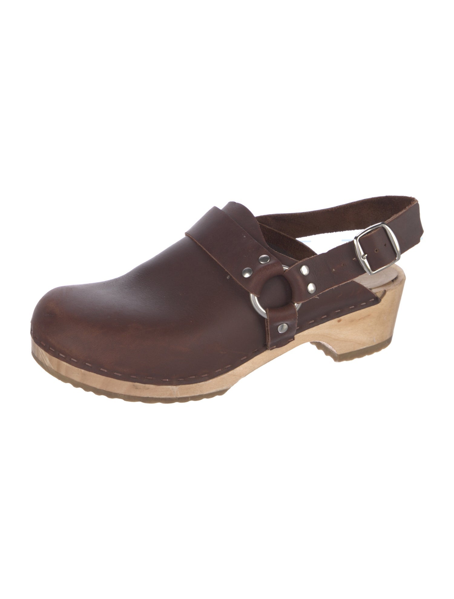 Wear In Good Health Leather Slingback Flats