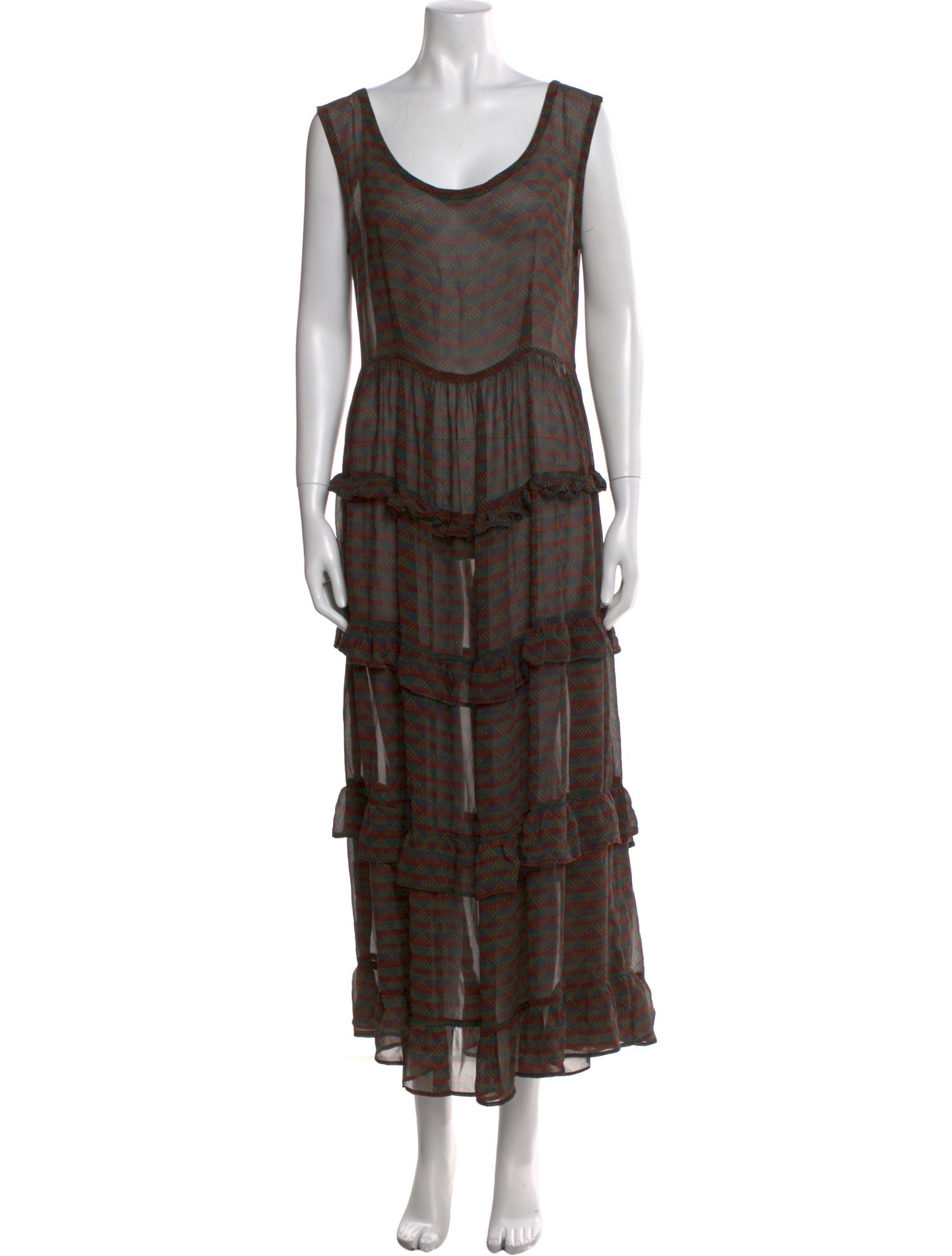 Wear In Good Health Plaid Print Long Dress