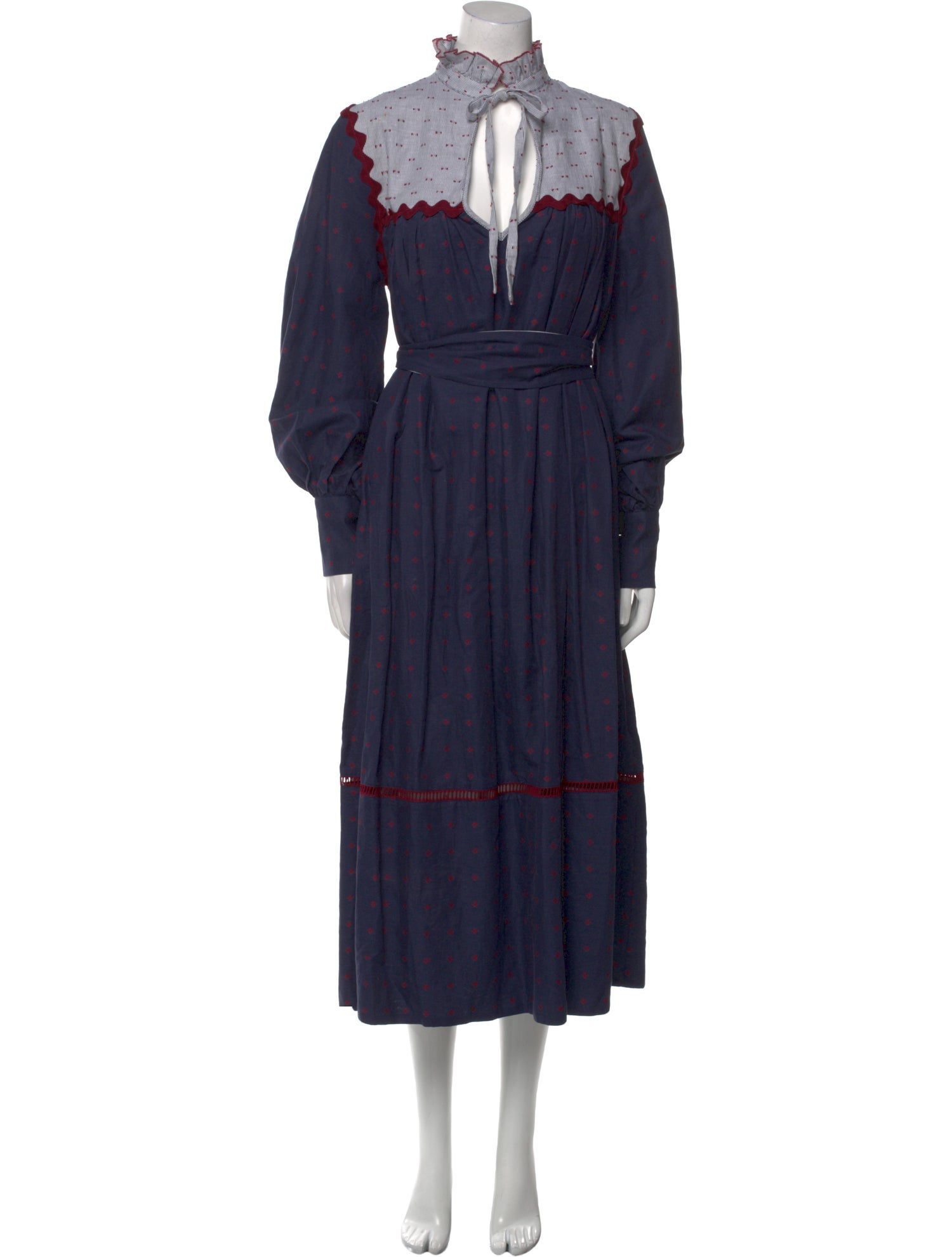 Wiggy Kit Mock Neck Midi Length Dress