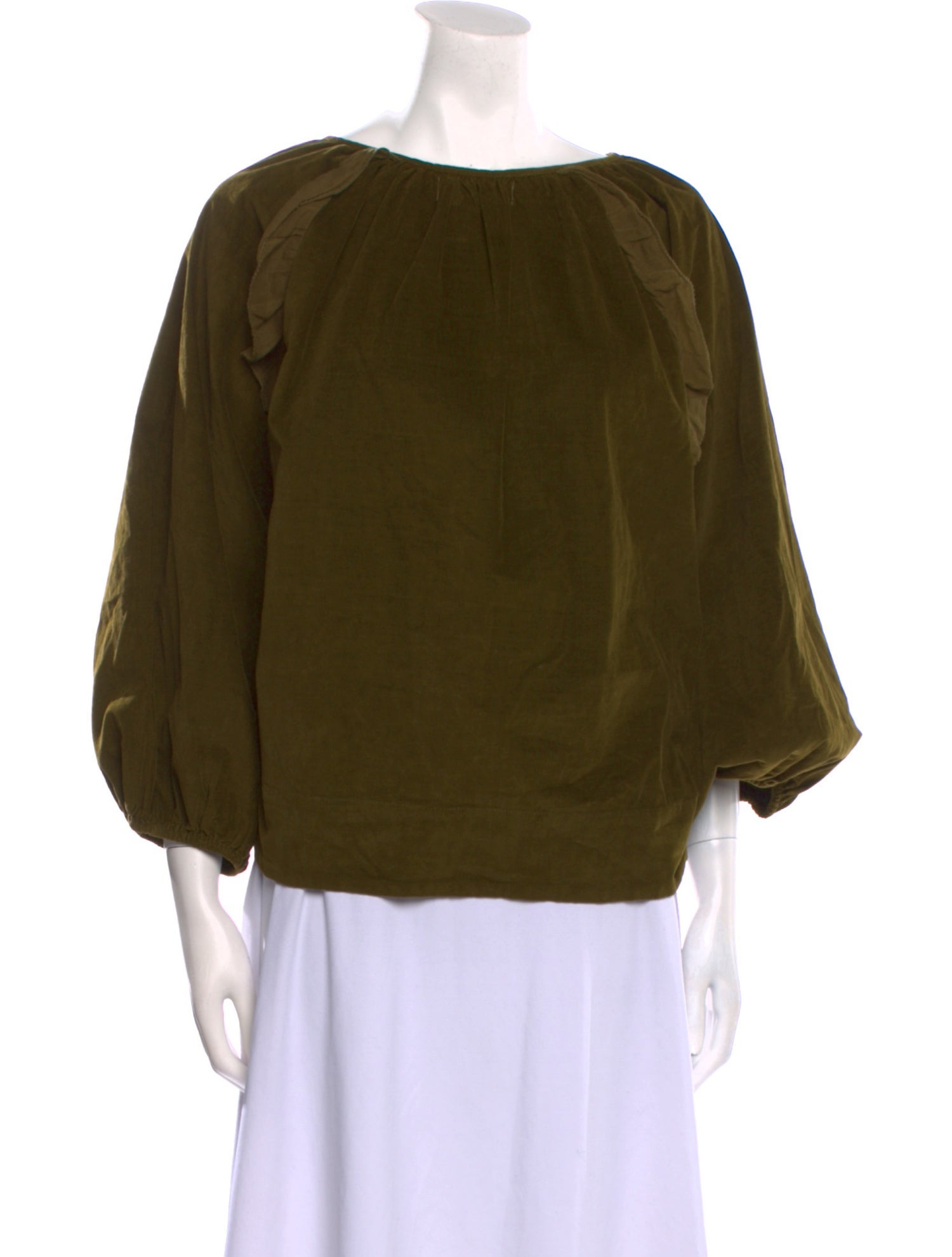 Wiggy Kit Bateau Neckline Three-Quarter Sleeve Blouse