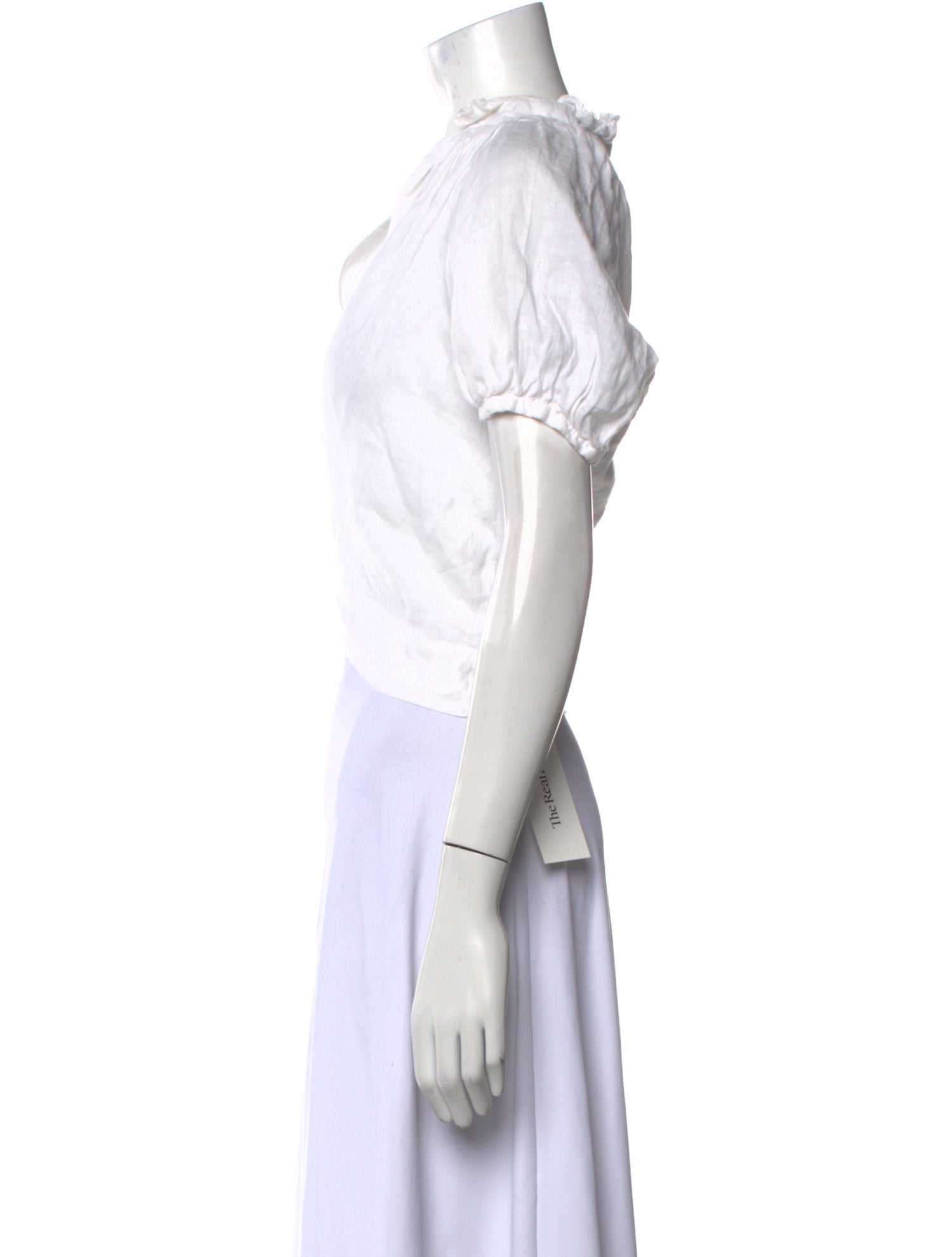 Wiggy Kit Linen V-Neck Crop Top