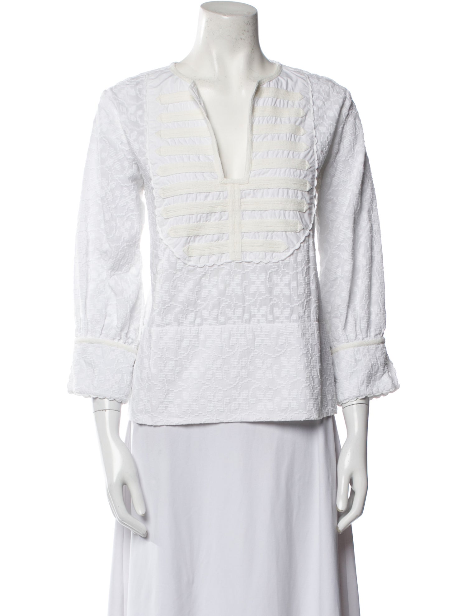 Wiggy Kit Patterned V-Neck Top