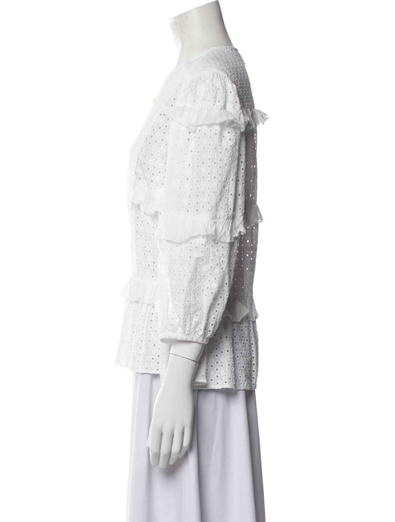 Wiggy Kit Crew Neck Three-Quarter Sleeve Blouse