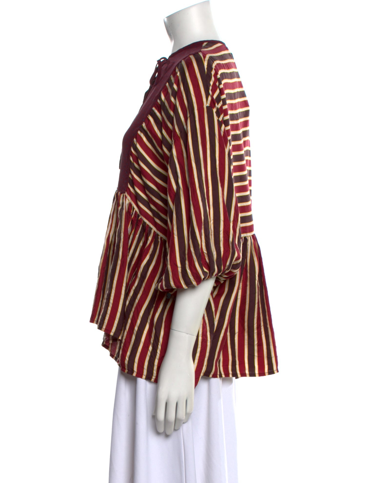 Wiggy Kit Silk Striped Blouse