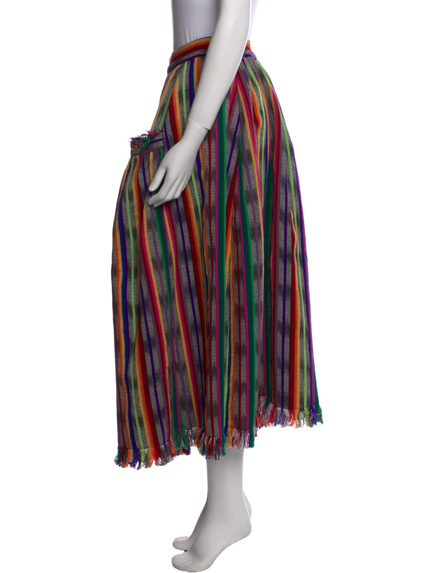 Wiggy Kit Striped Midi Length Skirt