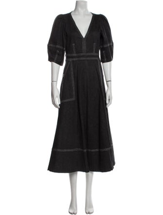 Wiggy Kit V-Neck Long Dress