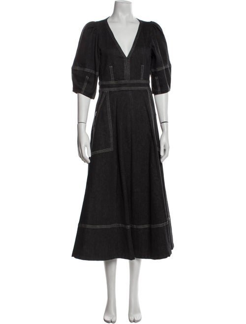 Wiggy Kit V-Neck Long Dress