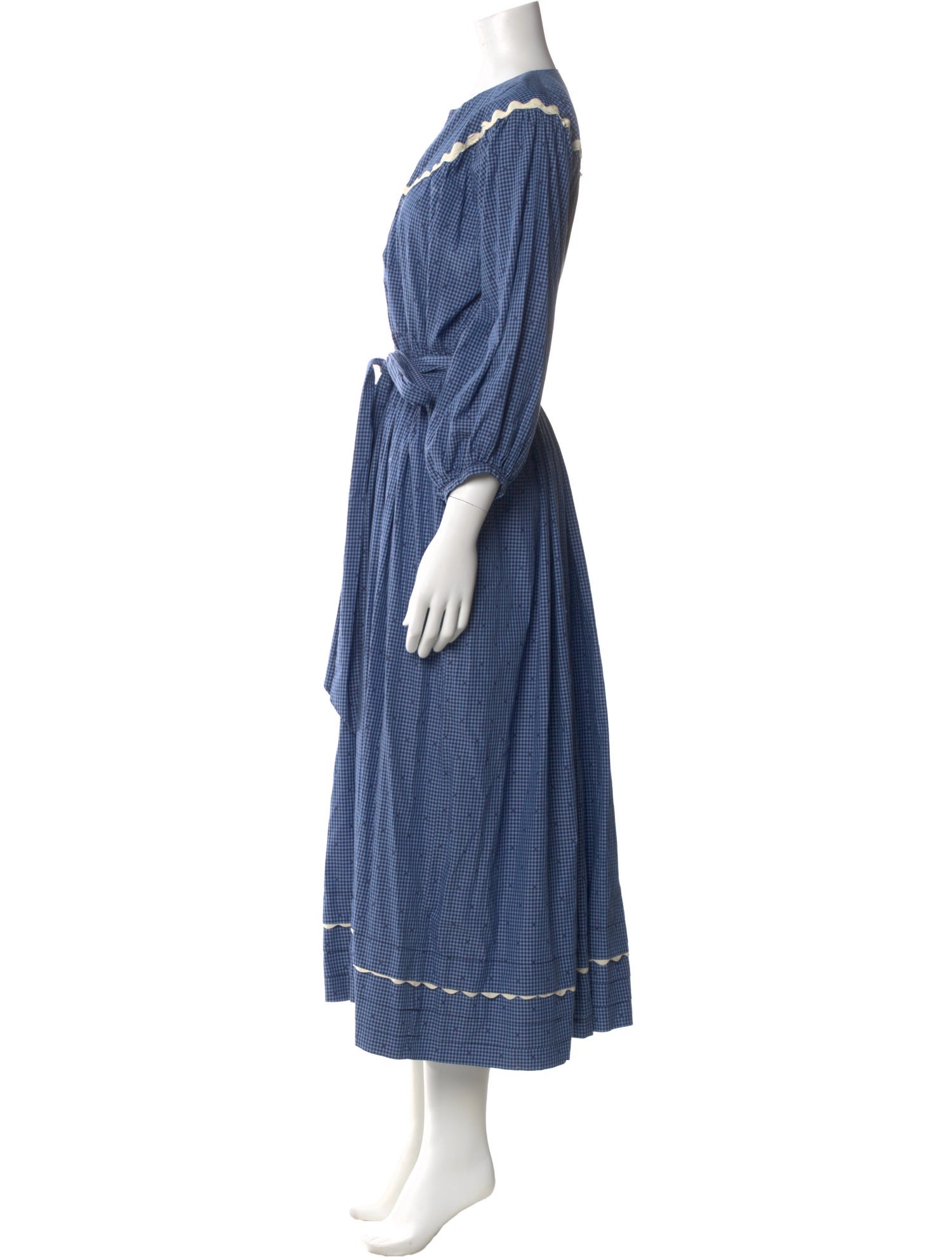 Wiggy Kit Plaid Print Long Dress