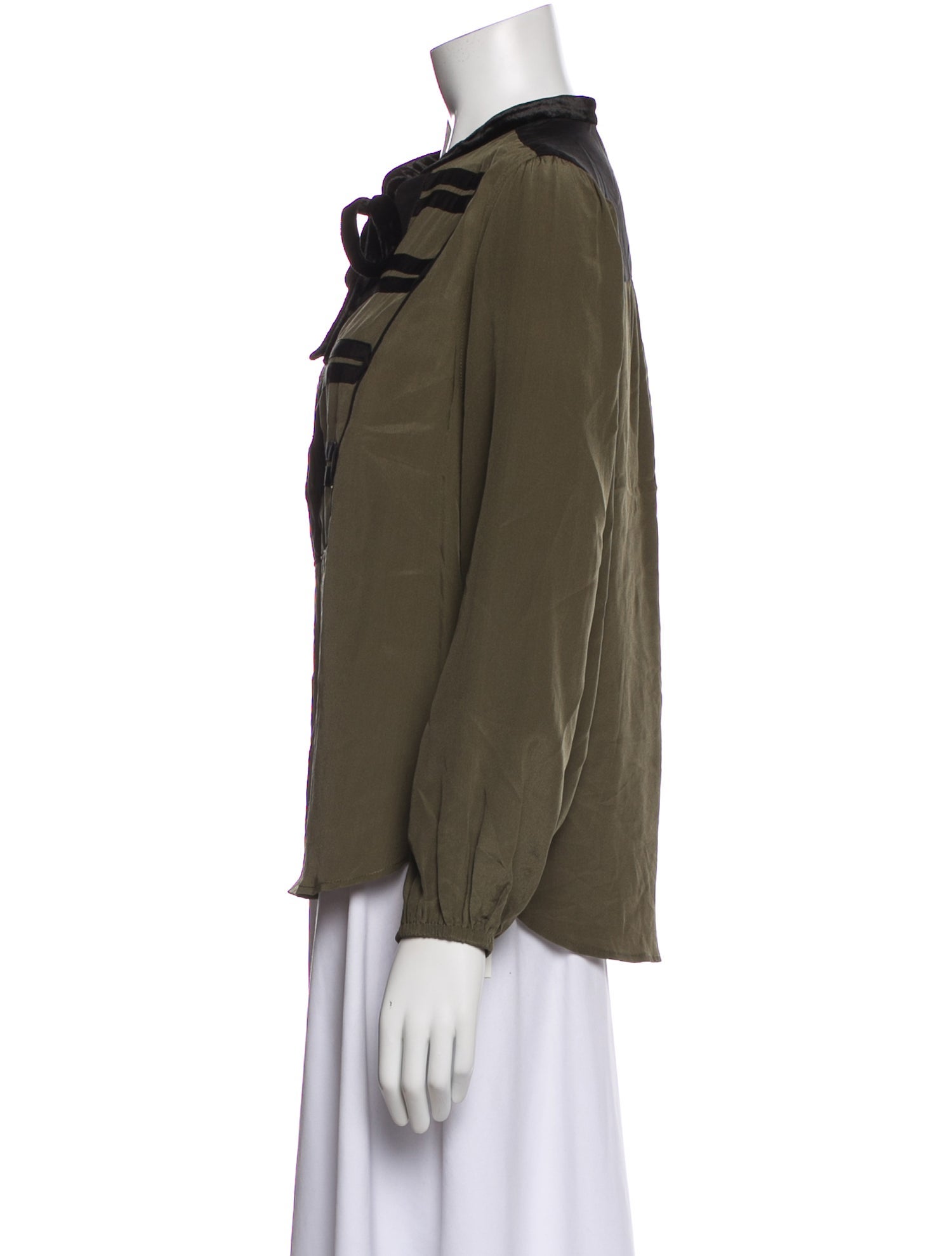 Wiggy Kit Silk Tie Neck Blouse