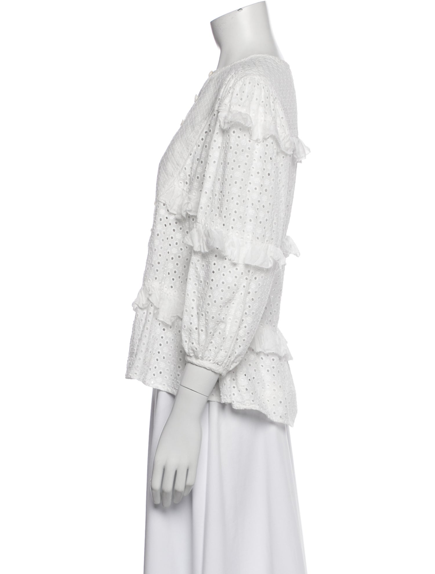 Wiggy Kit Crew Neck Three-Quarter Sleeve Blouse