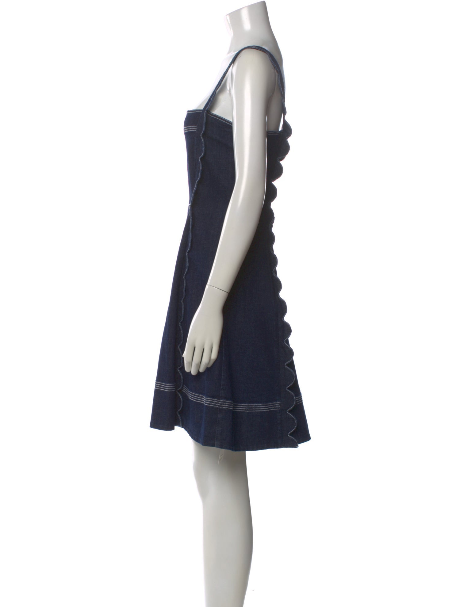 Wiggy Kit Square Neckline Mini Dress