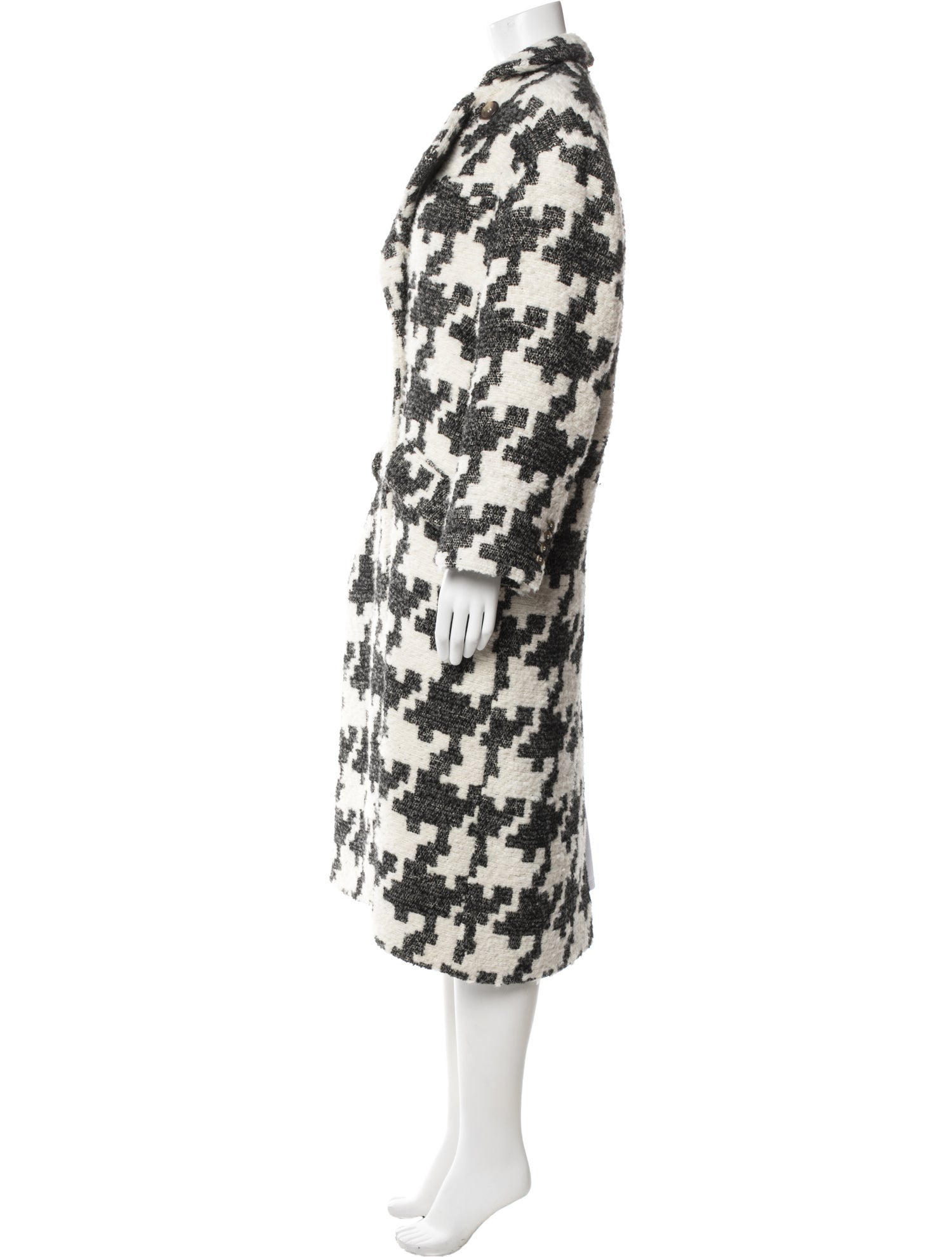 Wiggy Kit Houndstooth Print Coat