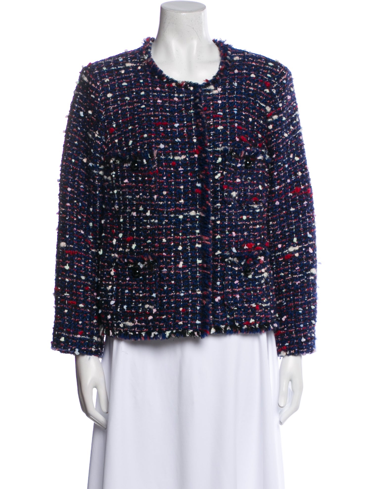 Weill Virgin Wool Tweed Pattern Evening Jacket