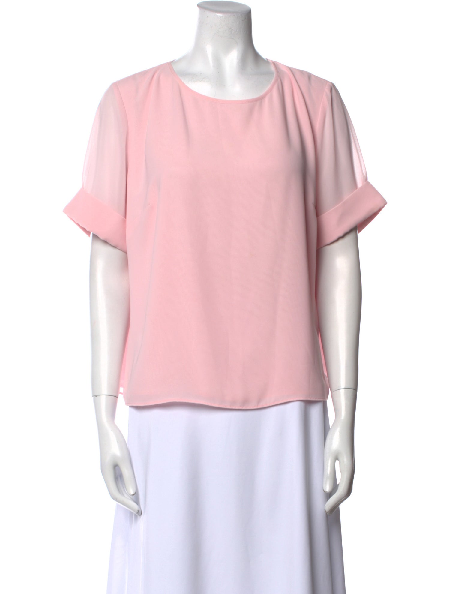 Weill Scoop Neck Short Sleeve Blouse