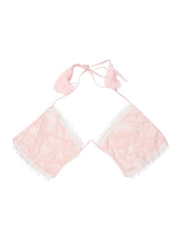 WaiMari Tops Floral Print Halterneck Crop Top XS