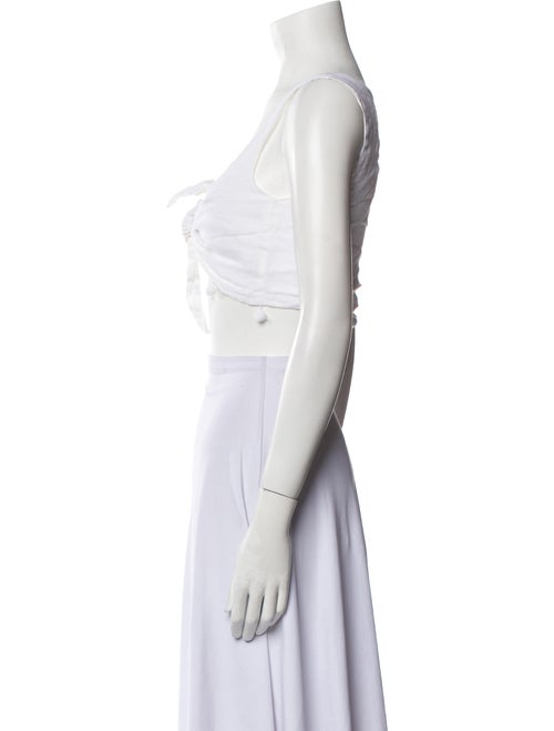 WaiMari Linen Square Neckline Crop Top