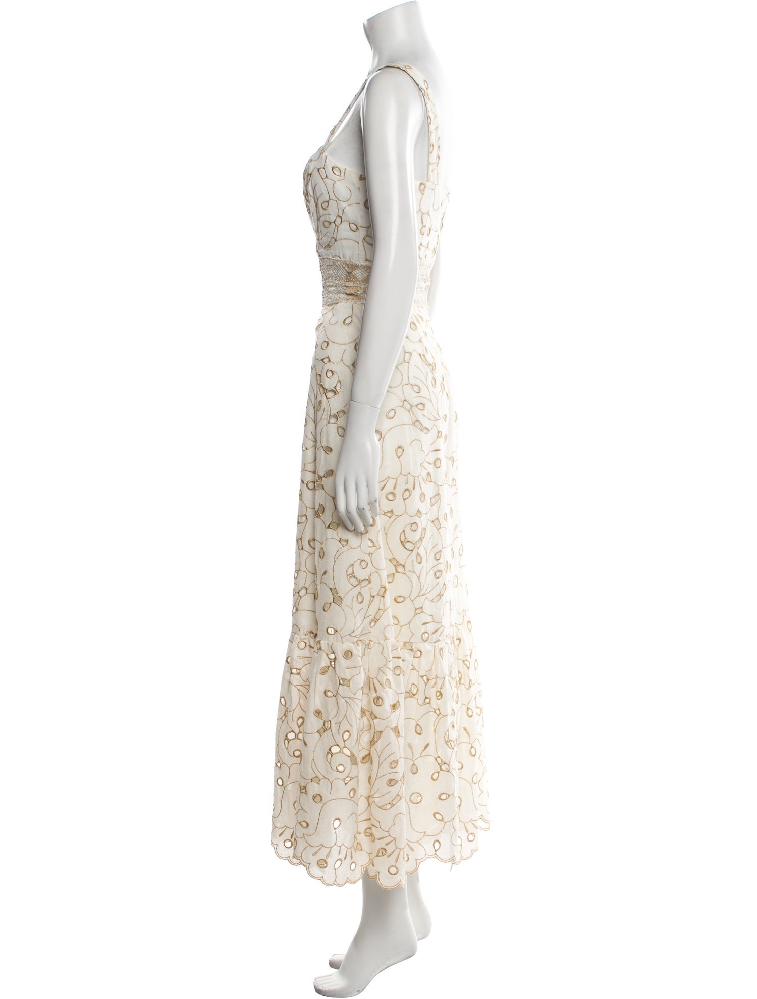 WaiMari Lace Pattern Long Dress