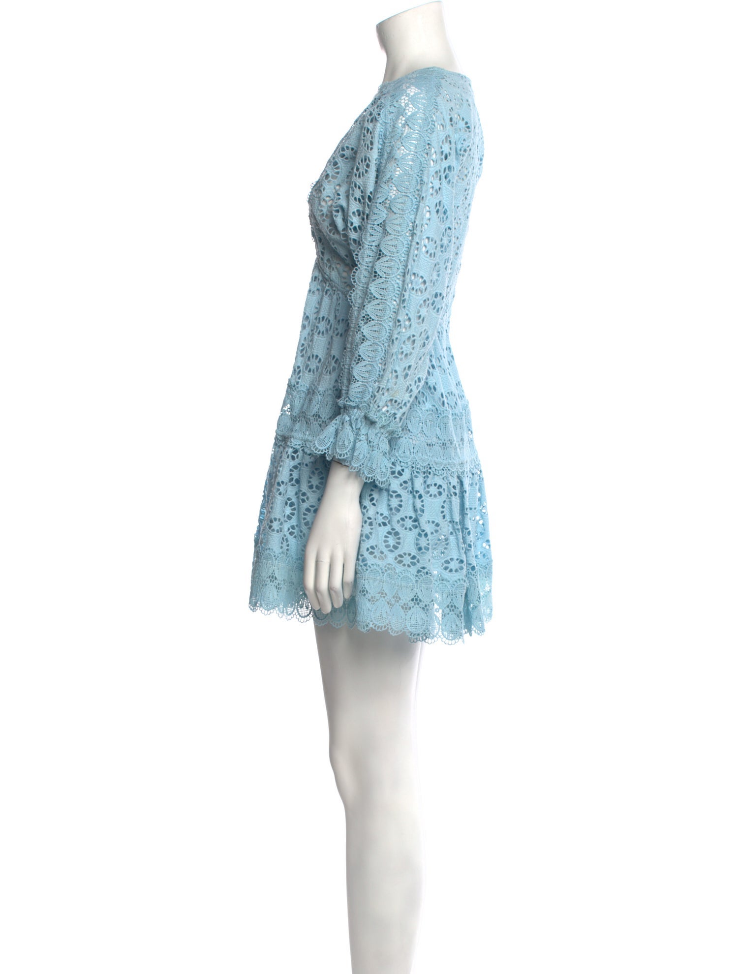 WaiMari Lace Pattern Mini Dress