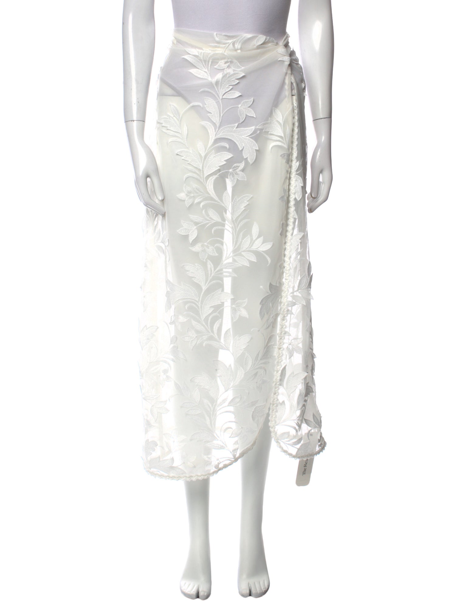 WaiMari Lace Pattern Midi Length Skirt