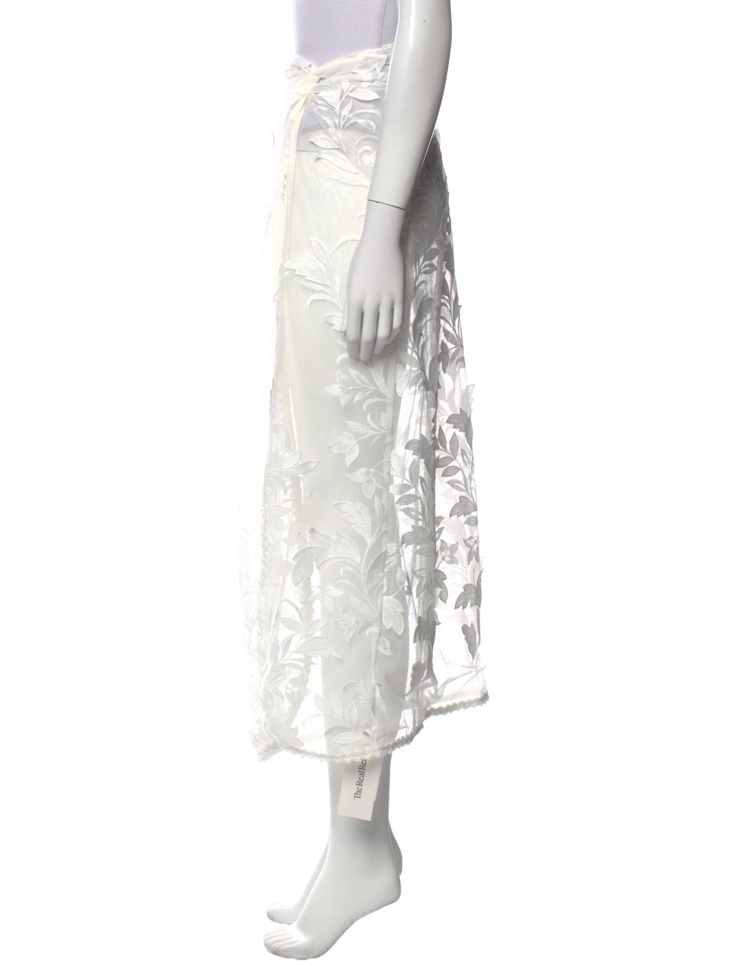 WaiMari Lace Pattern Midi Length Skirt