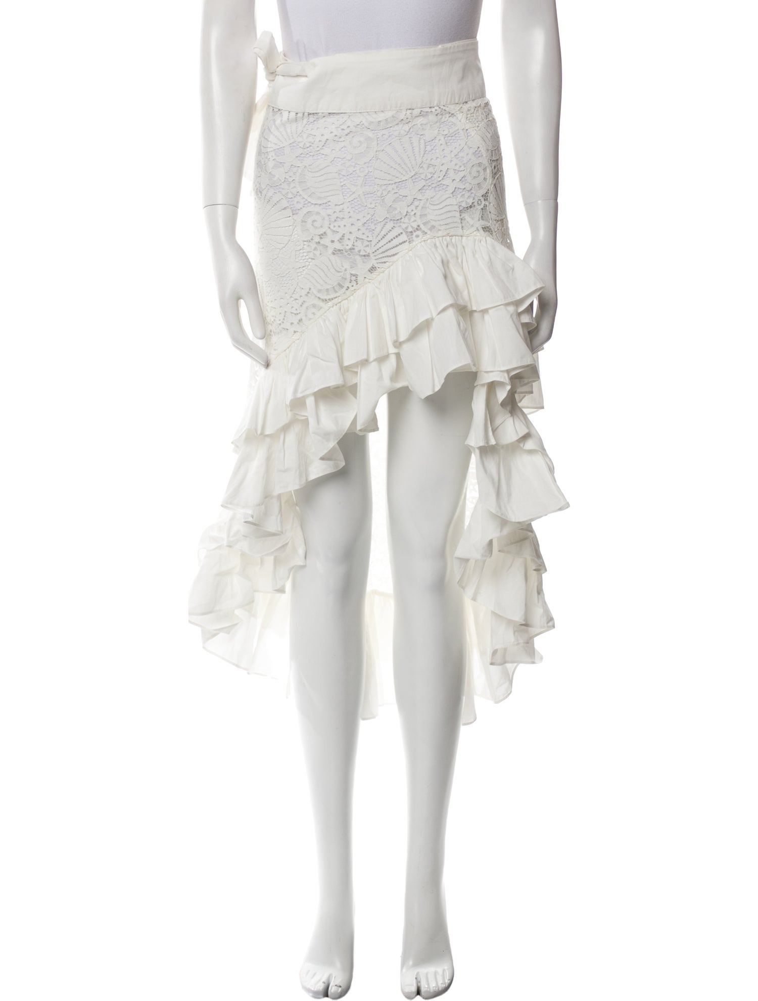 WaiMari Pleated Accents Midi Length Skirt