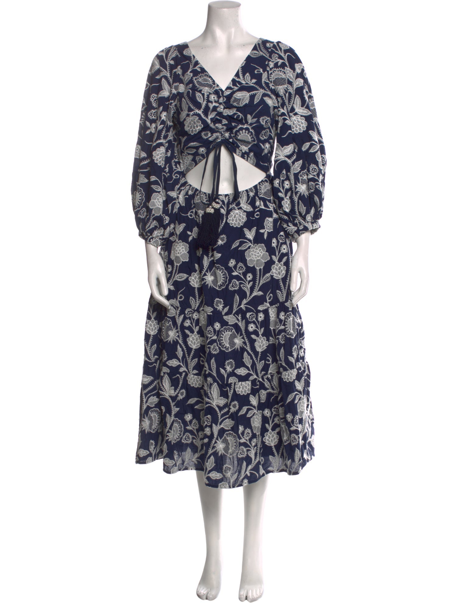 WaiMari Floral Print Midi Length Dress