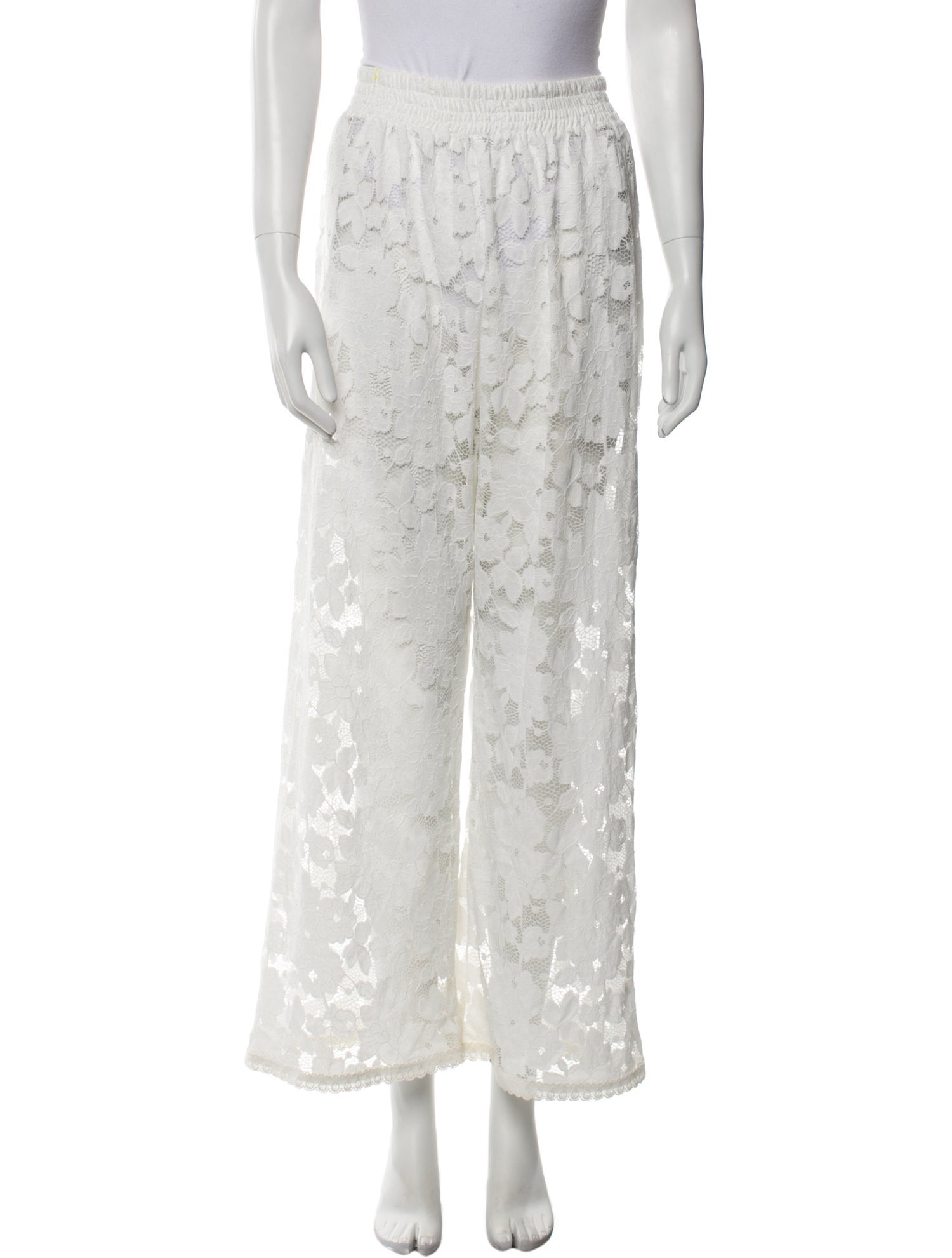 WaiMari Lace Pattern Wide Leg Pants