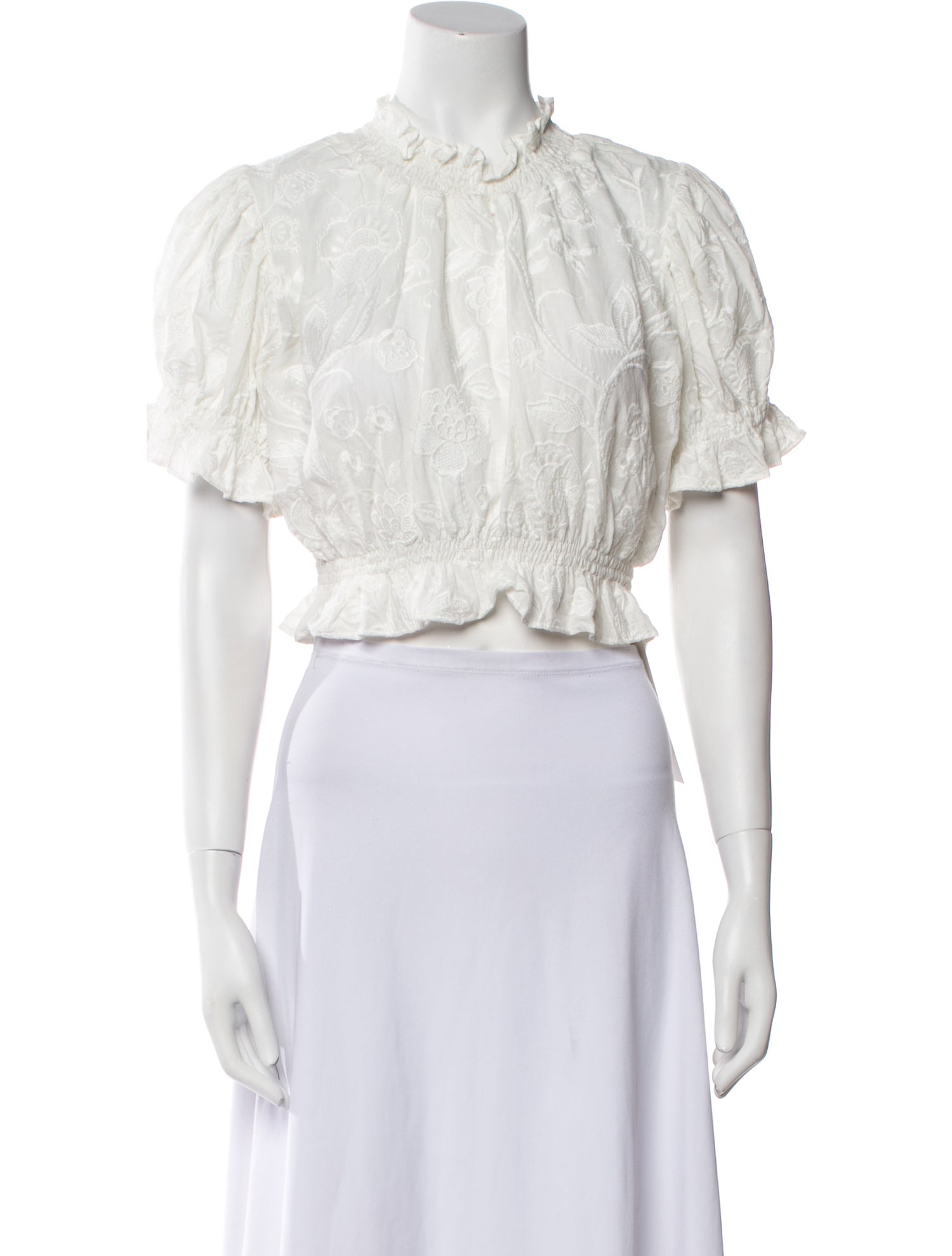 WaiMari Mock Neck Short Sleeve Crop Top