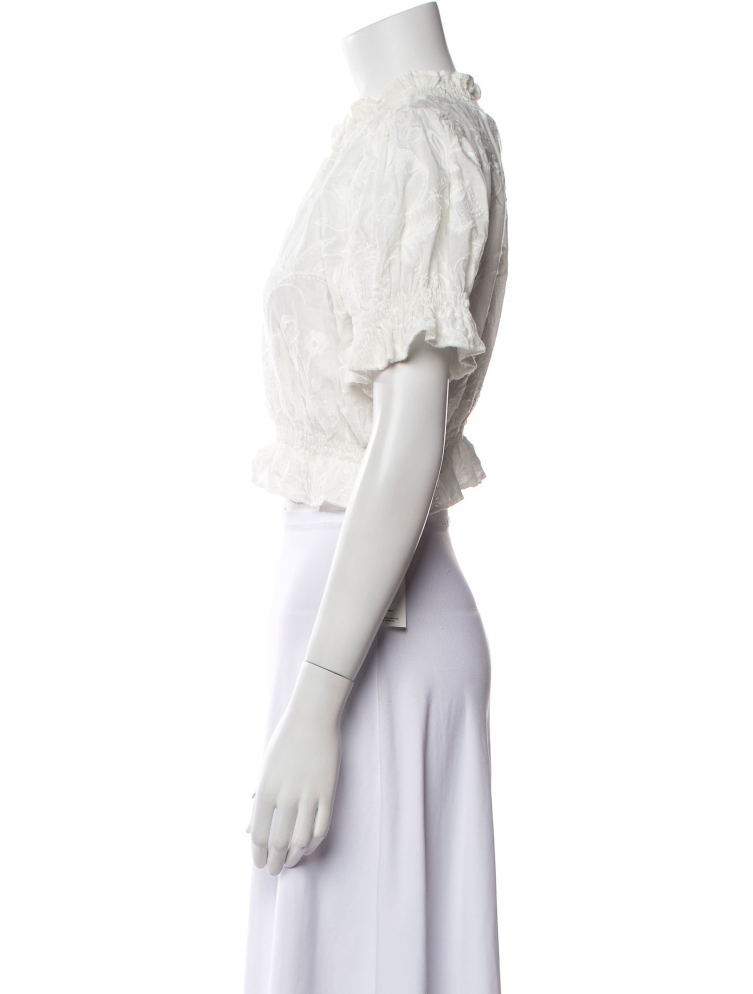 WaiMari Mock Neck Short Sleeve Crop Top