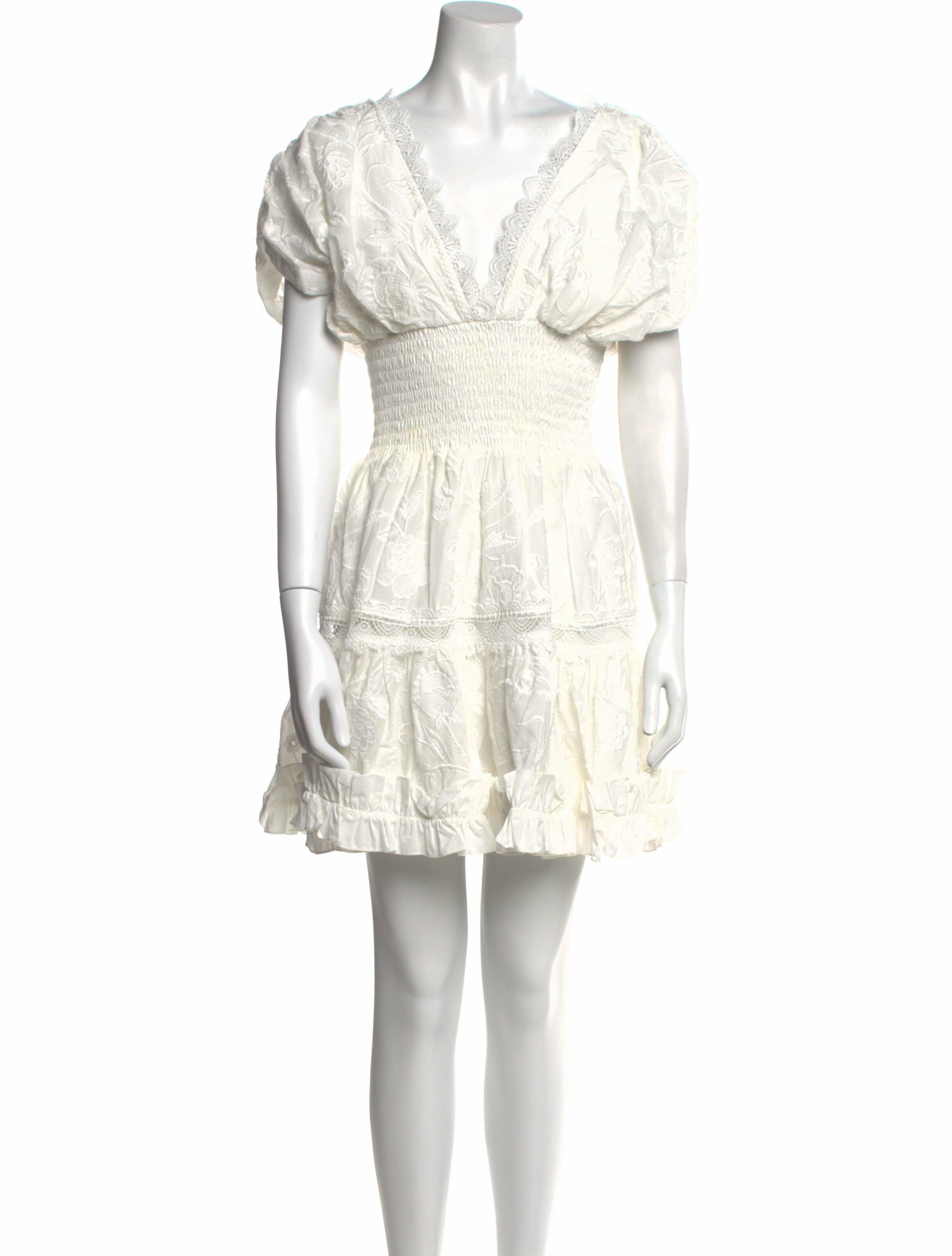 WaiMari Lace Pattern Mini Dress