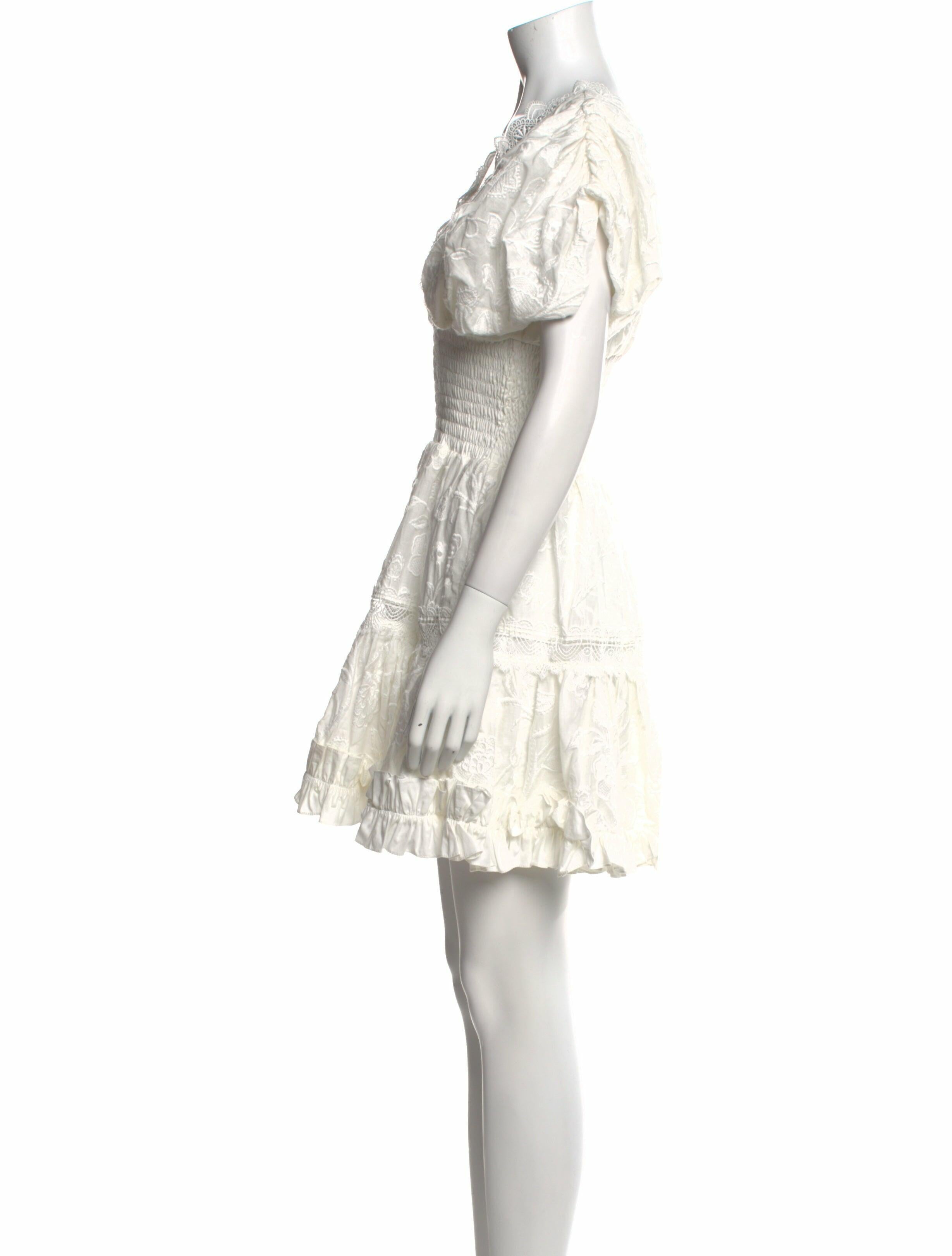 WaiMari Lace Pattern Mini Dress