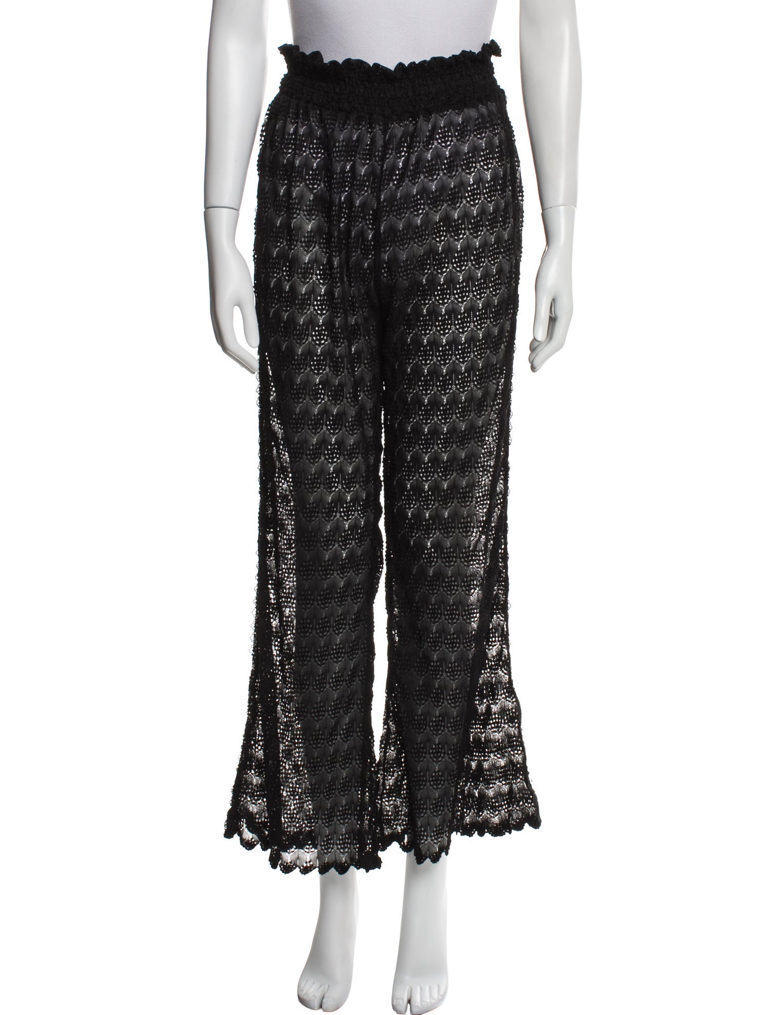 WaiMari Lace Pattern Tassel Accents Sweatpants