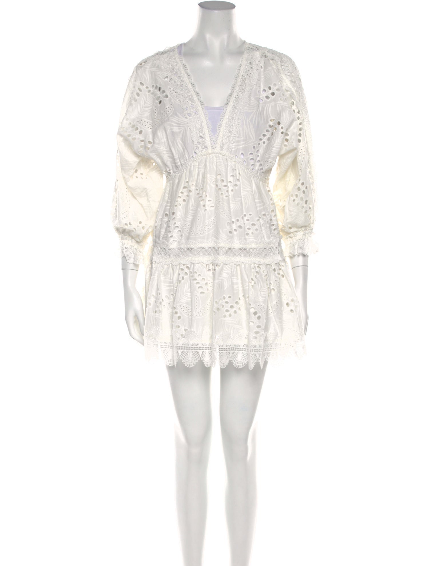 WaiMari Lace Pattern Mini Dress