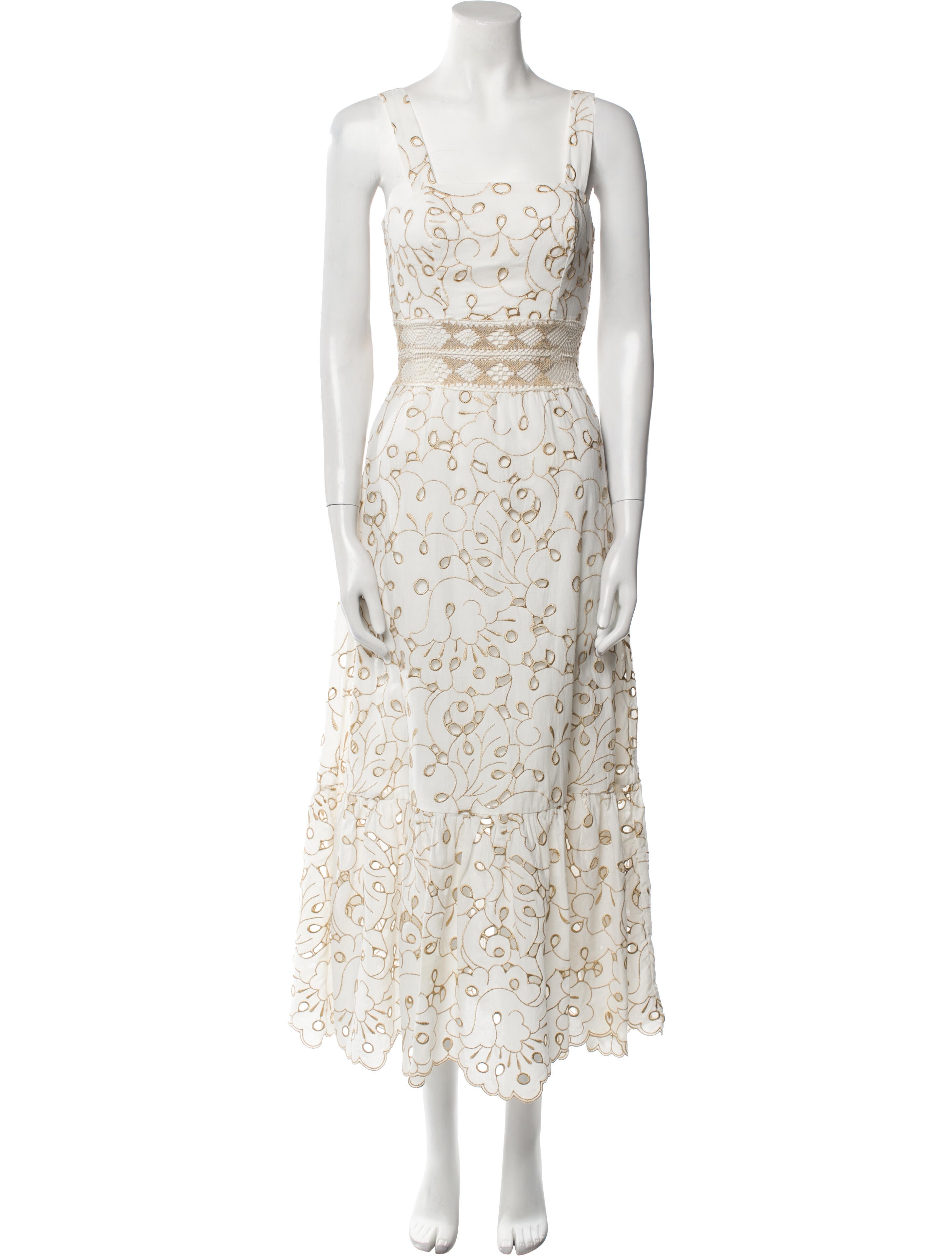 WaiMari Lace Pattern Long Dress