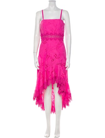 WaiMari Lace Pattern Midi Length Dress