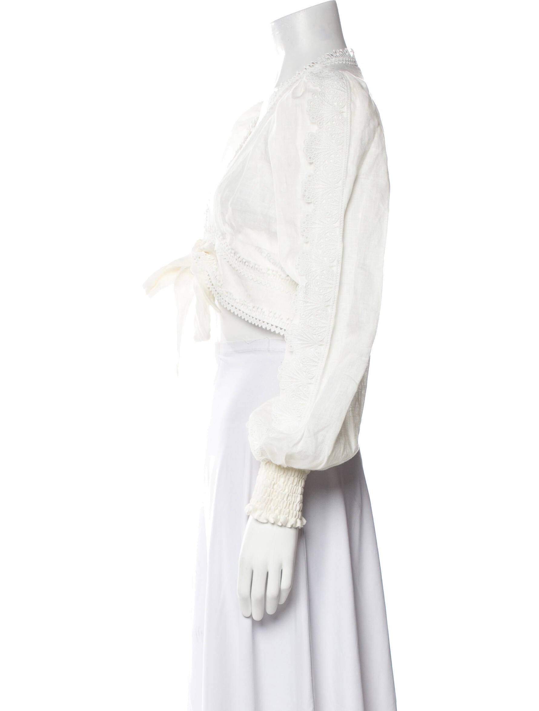 WaiMari Linen V-Neck Crop Top