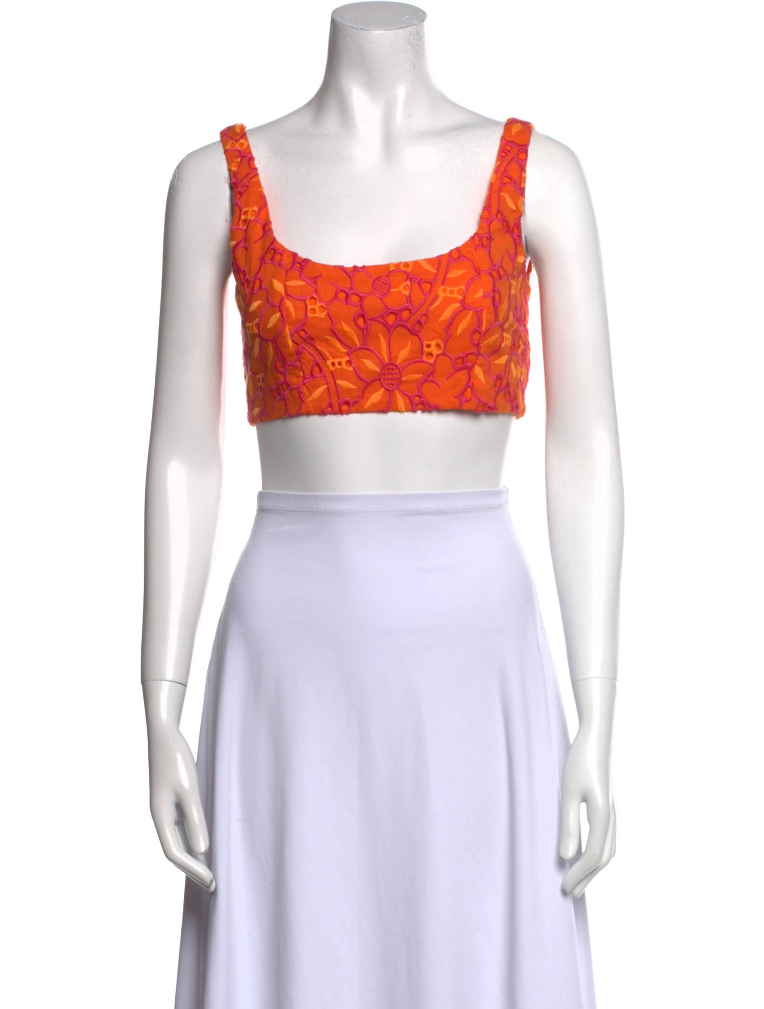WaiMari Printed Square Neckline Crop Top