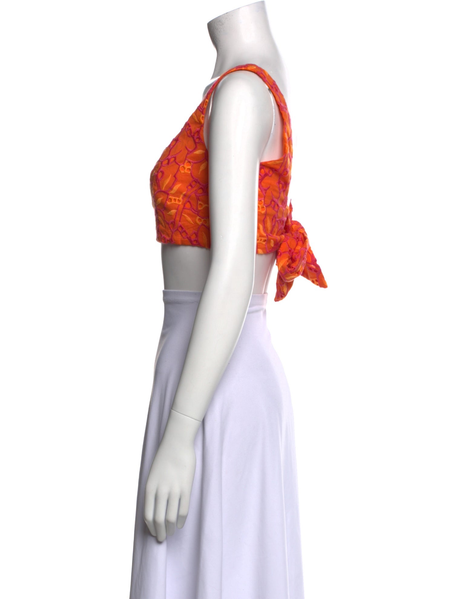 WaiMari Printed Square Neckline Crop Top