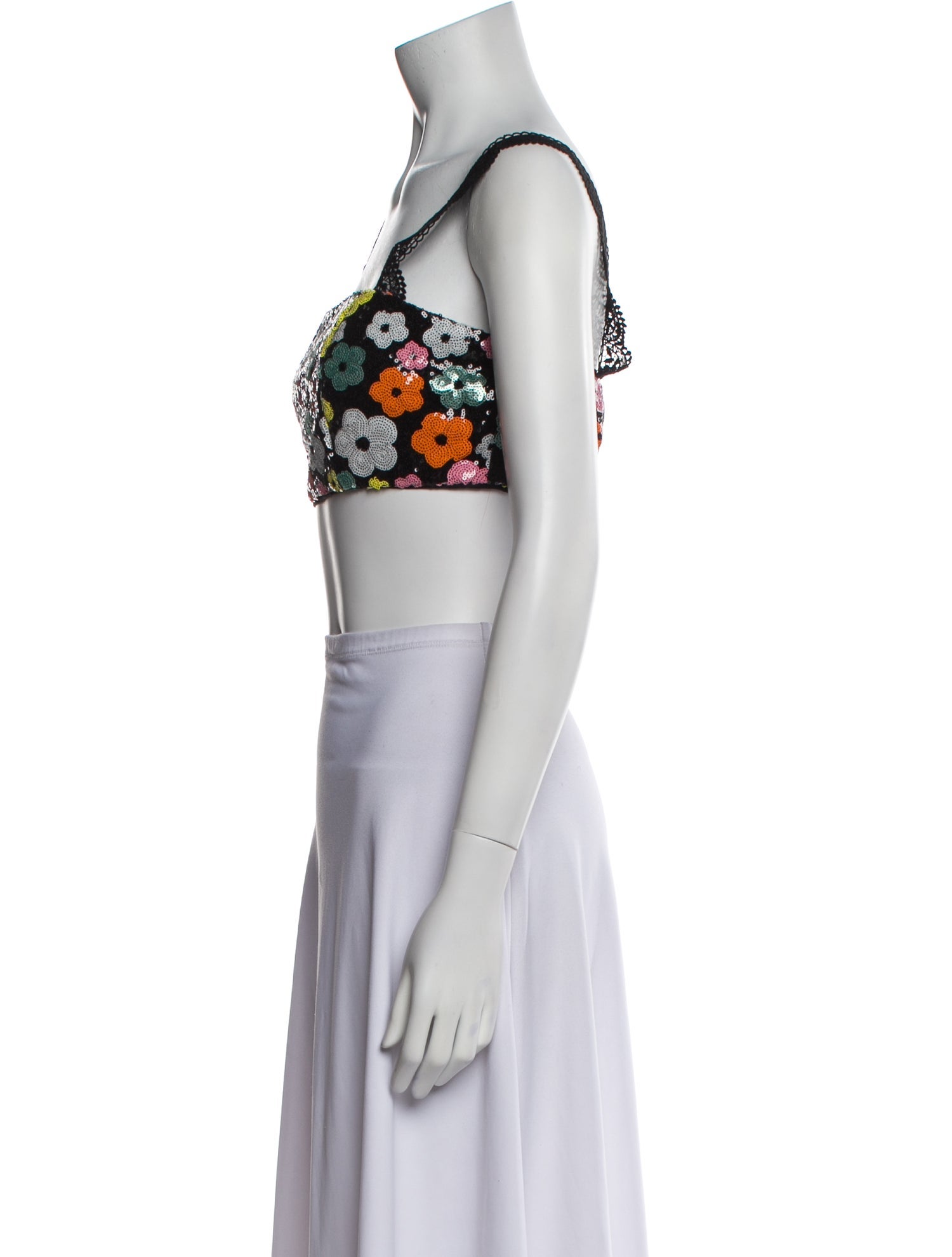 WaiMari Floral Print Square Neckline Crop Top w/ Tags